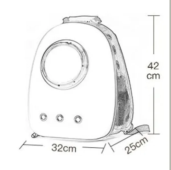 Space Capsule Shaped Pet Backpack Breathable Double Shoulder Bag for Cats & Small Dogs