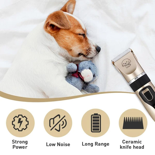 Professional Electric Pet Grooming Hair Clipper Trimmer Set for Cats & Dogs