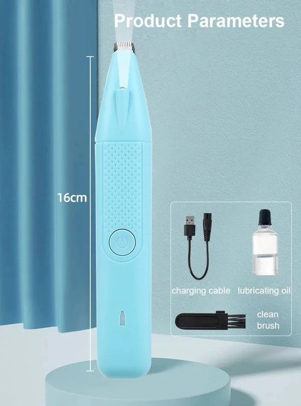 Electric Pet Paw Hair Clipper Trimmer for Cats & Dogs (White)