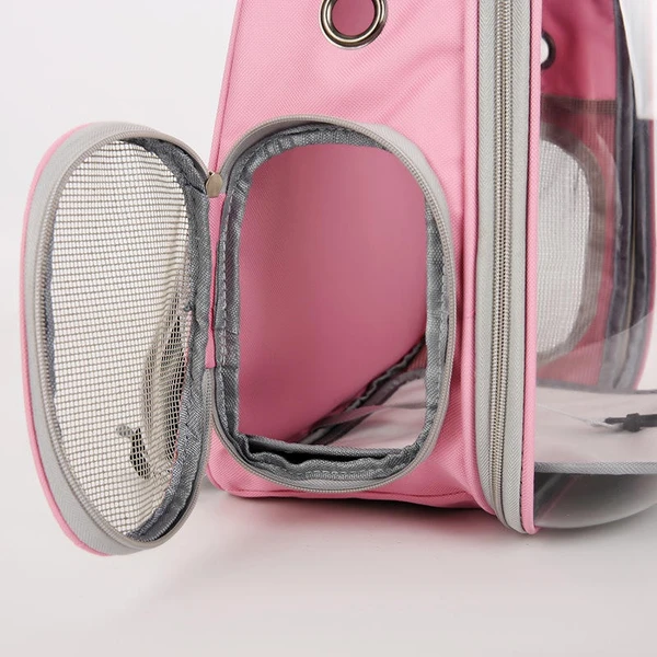 Transparent Pet Backpack – Breathable Double Shoulder Bag for Cats & Small Dogs  