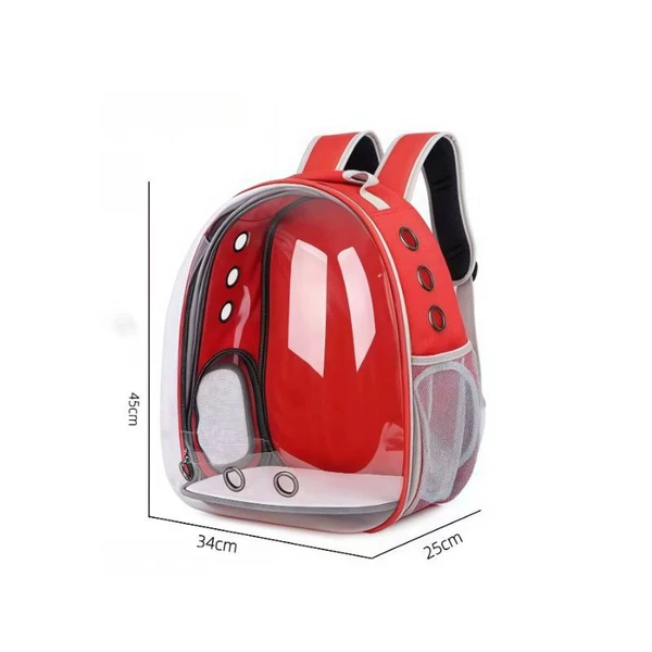 Transparent Pet Backpack – Breathable Double Shoulder Bag for Cats & Small Dogs  