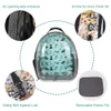 Transparent Pet Backpack with Various Patterns– Breathable Double Shoulder Bag for Cats & Small Dogs (Pink)