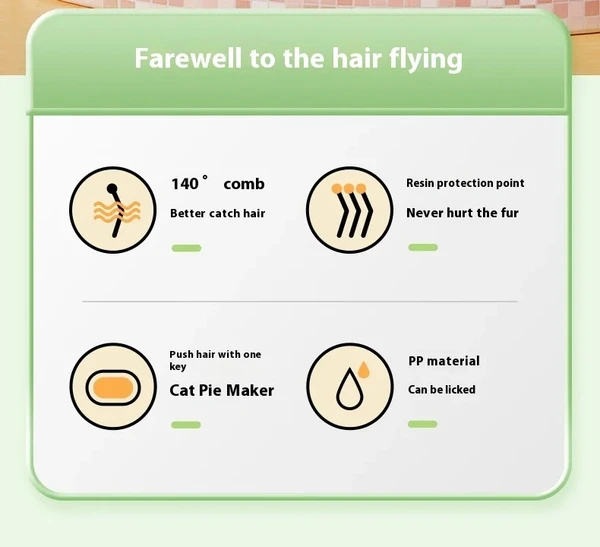 Comfortable One Click Hair Removal Self Cleaning Pet Brush for Dogs and Cats