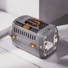 Pet Carrier Large with Panoramic Sunroof Design Large Space Breathable Two-way Spring Door Suitable for air Travel (56x34x36) cm