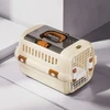 Pet Carrier Large with Panoramic Sunroof Design Large Space Breathable Two-way Spring Door Suitable for air Travel (56x34x36) cm