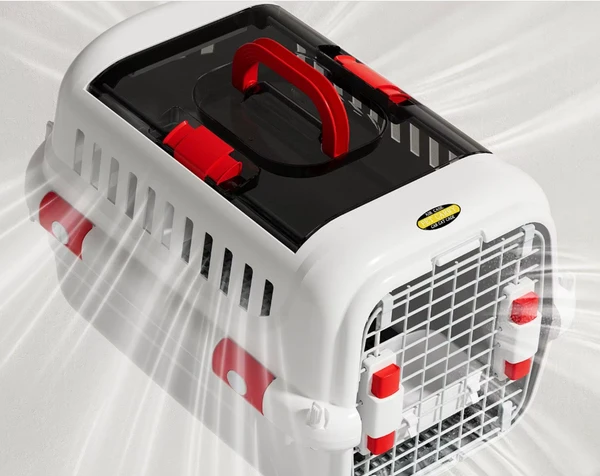 Pet Carrier Large with Panoramic Sunroof Design Large Space Breathable Two-way Spring Door Suitable for air Travel (56x34x36) cm