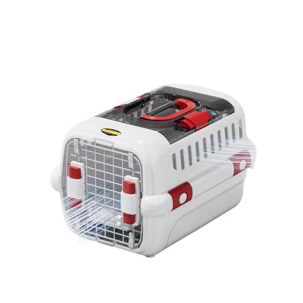Portable Light Weight Airline Approved Pet Travel Carrier Medium with Panoramic Sunroof Design (49x30x32) cm