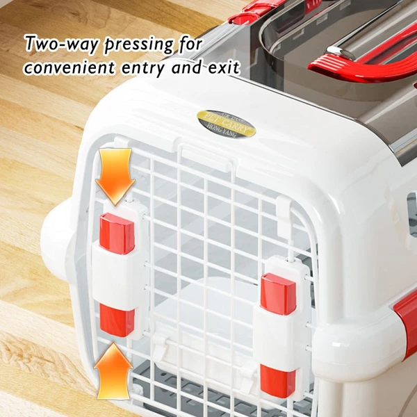 Portable Light Weight Airline Approved Pet Travel Carrier Medium with Panoramic Sunroof Design (49x30x32) cm