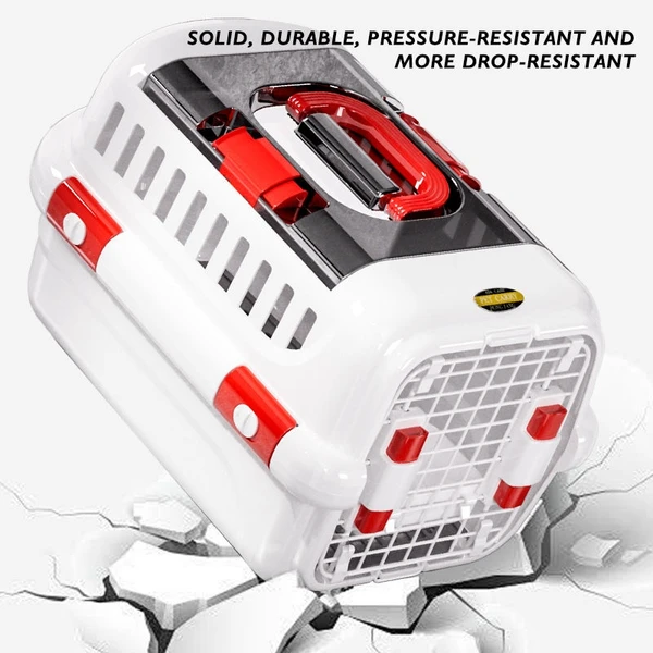 Portable Light Weight Airline Approved Pet Travel Carrier Medium with Panoramic Sunroof Design (49x30x32) cm