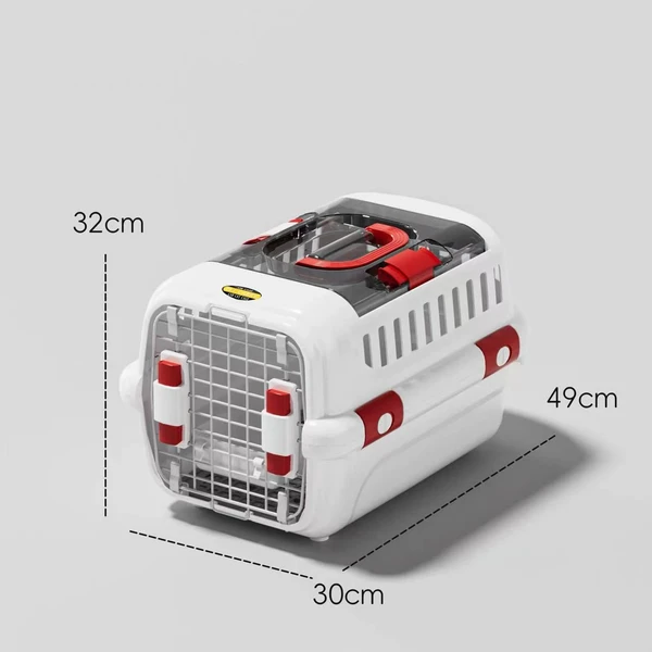 Portable Light Weight Airline Approved Pet Travel Carrier Medium with Panoramic Sunroof Design (49x30x32) cm