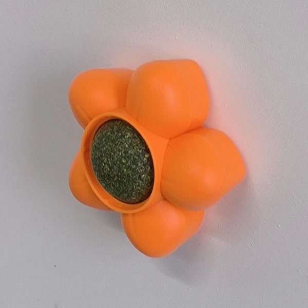 Flower-Shaped Catnip Ball Interactive Cat Toy Self Happiness