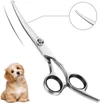 Stainless Steel Curved Pet Grooming Hair Scissor with Safety Round Tips 