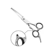 Stainless Steel Curved Pet Grooming Hair Scissor with Safety Round Tips 
