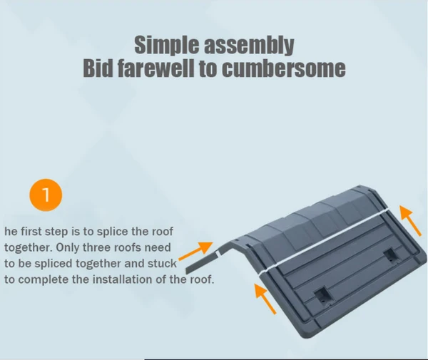 Breathable Detachable Outdoor Plastic Dog House with Elevated Floor & Metal Door for Medium Dogs