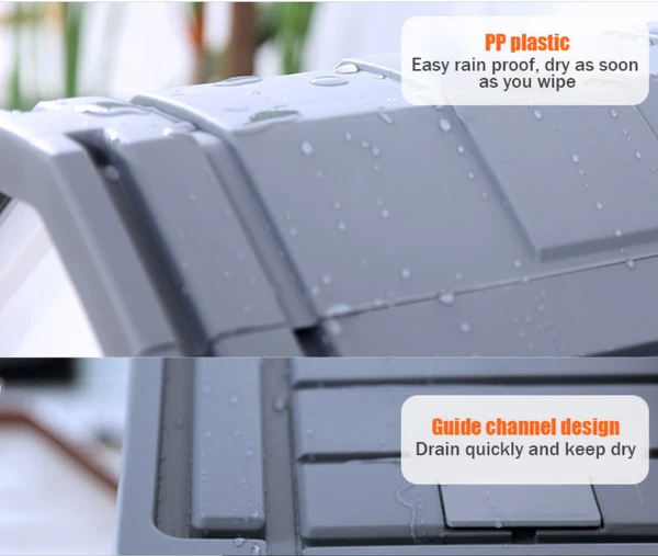 Breathable Detachable Outdoor Plastic Dog House with Elevated Floor & Metal Door for Medium Dogs