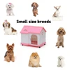 Indoor/Outdoor Plastic Dog House with Wheels – Breathable & Lockable Metal Door for Small Dogs 