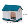 Indoor/Outdoor Plastic Dog House with Wheels – Breathable & Lockable Metal Door for Small Dogs 