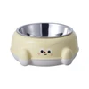 Rounded Shape Pet Bowl with Stainless Steel Inner Bowl for Dogs & Cats 