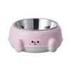 Rounded Shape Pet Bowl with Stainless Steel Inner Bowl for Dogs & Cats 