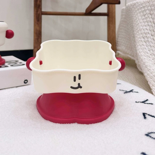 Tilted Elevated Square Pet Bowl with Anti-Slip Base – Neck Support & Easy Clean for Dogs & Cats 