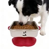 Tilted Elevated Square Pet Bowl with Anti-Slip Base – Neck Support & Easy Clean for Dogs & Cats 