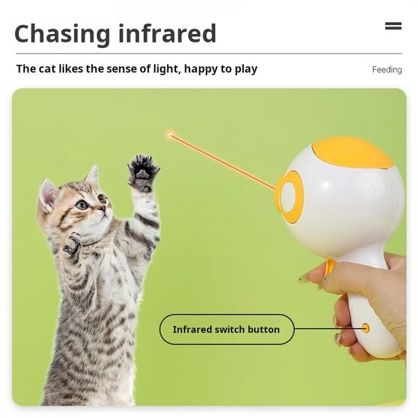 Interactive Pet Food & Treat Launch Gun with Laser Light for Dogs & Cats 