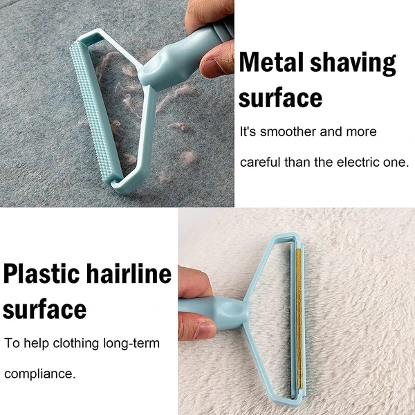 Double Sided Pet Hair Lint Remover Brush with Hand for Couch Sofa, Clothes and Furniture 