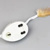 Interactive Rechargeable Electric Plush Mouse with Feather Cat Toy 