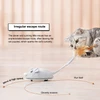 Interactive Rechargeable Electric Plush Mouse with Feather Cat Toy 
