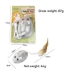 Interactive Rechargeable Electric Plush Mouse with Feather Cat Toy 