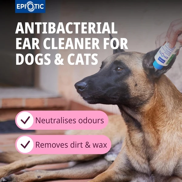 Virbac Epiotic Ear Cleanser for Dogs and Cats 125 mL