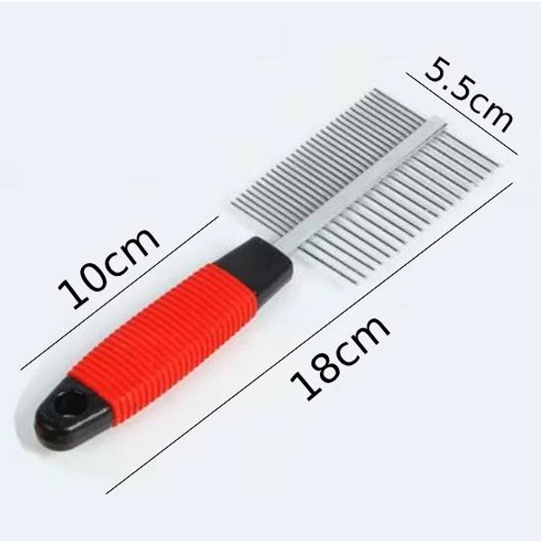 Double Side Stainless Steel Pet Comb with Hand for Dogs and Cats