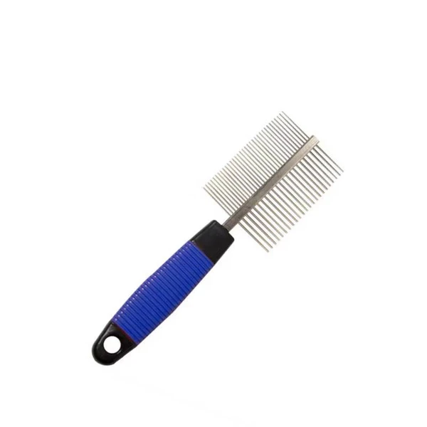 Double Side Stainless Steel Pet Comb with Hand for Dogs and Cats