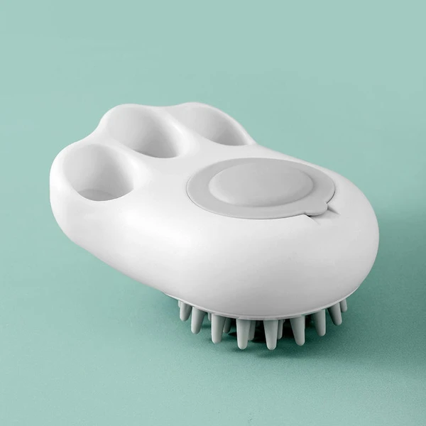 2-in-1 Soft Silicone Bath & Massage Pet Brush with Soap Dispenser for Dogs and Cats