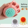 2-in-1 Soft Silicone Bath & Massage Pet Brush with Soap Dispenser for Dogs and Cats