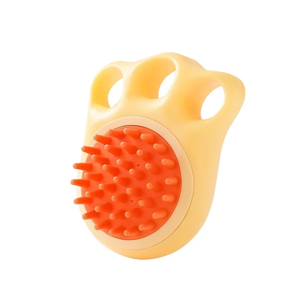 2-in-1 Soft Silicone Bath & Massage Pet Brush with Soap Dispenser for Dogs and Cats