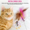Interactive Adjustable Silicone Cat Collar with Wire, Feather & Bell Self Play Cat Toy 