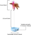 Interactive Adjustable Silicone Cat Collar with Wire, Feather & Bell Self Play Cat Toy 