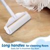 Large Lint Sticky Paper Sheets Roller with 3 Extendable Lengths & Metal Handle for Cleaning Floor, Carpet, and Sofa - Pet Hair Remover
