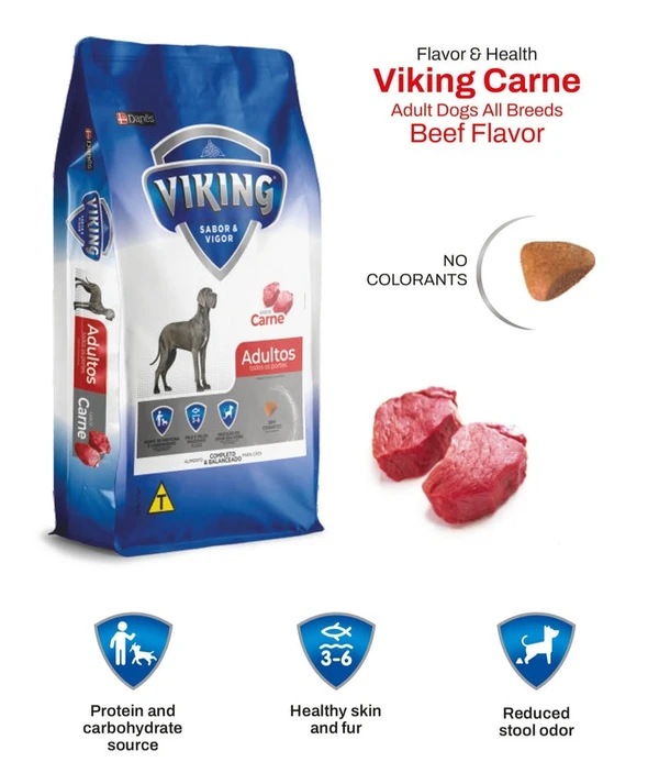 Viking Flavor & Health Adult Dog Dry Food All Breeds with Meat 7Kg