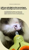Donut-Shaped Pet Nail Clipper with LED Light for Dogs & Cats