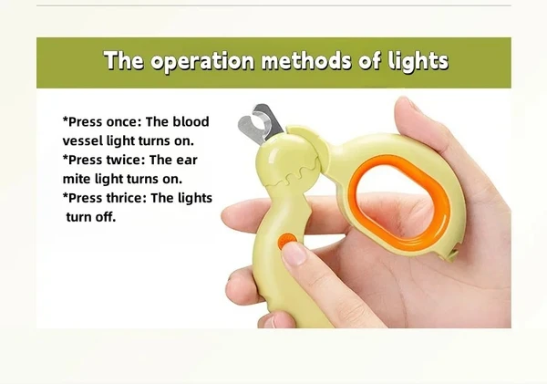Donut-Shaped Pet Nail Clipper with LED Light for Dogs & Cats