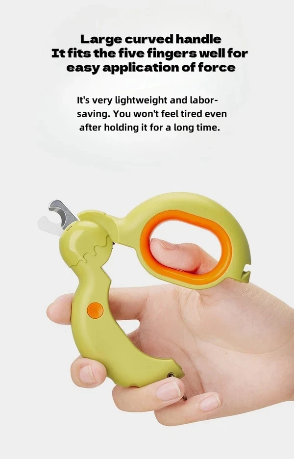 Donut-Shaped Pet Nail Clipper with LED Light for Dogs & Cats