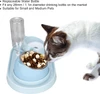 3-in-1 Neck Protection Pet Feeder Ear Shaped – Detachable Stainless Steel Food Bowl, Slow Feeder Bowl and Automatic Drinking Bottle for Dogs & Cats
