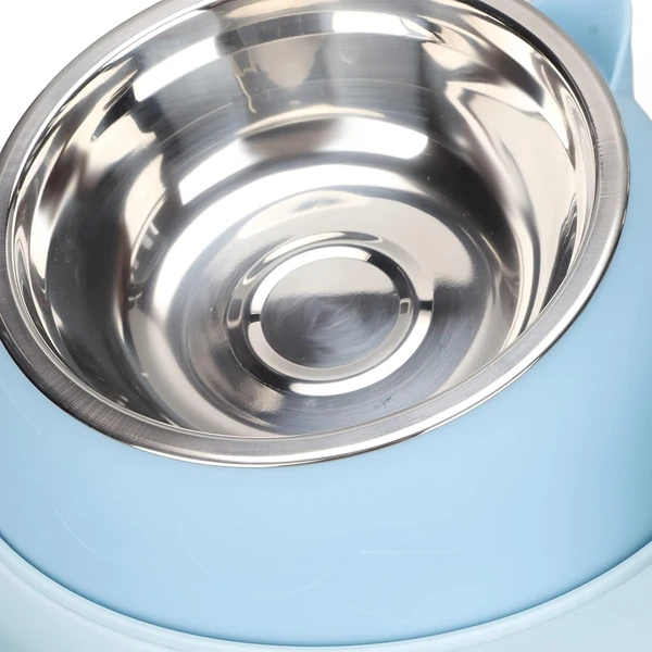 3-in-1 Neck Protection Pet Feeder Ear Shaped – Detachable Stainless Steel Food Bowl, Slow Feeder Bowl and Automatic Drinking Bottle for Dogs & Cats