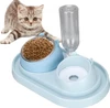 3-in-1 Neck Protection Pet Feeder Ear Shaped – Detachable Stainless Steel Food Bowl, Slow Feeder Bowl and Automatic Drinking Bottle for Dogs & Cats
