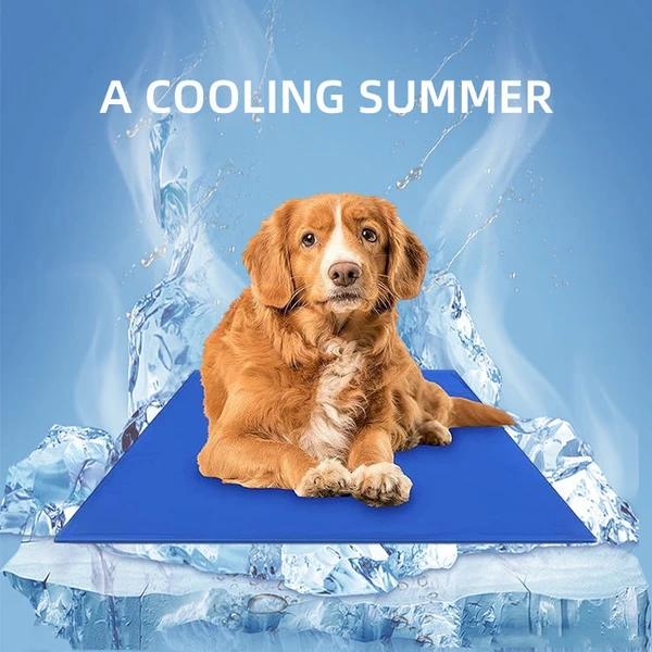 Summer Soft Pet Cooling Gel Pad – Foldable Comfortable Waterproof PVC Nylon Mat for Dogs & Cats (Pattern #1)