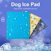 Summer Soft Pet Cooling Gel Pad – Foldable Comfortable Waterproof PVC Nylon Mat for Dogs & Cats (Pattern #1)
