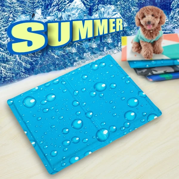 Summer Soft Pet Cooling Gel Pad – Foldable Comfortable Waterproof PVC Nylon Mat for Dogs & Cats (Pattern #1)