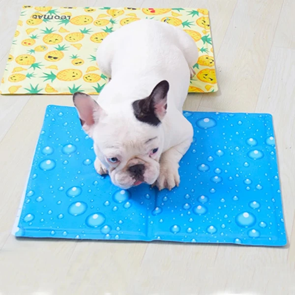 Summer Soft Pet Cooling Gel Pad – Foldable Comfortable Waterproof PVC Nylon Mat for Dogs & Cats (Pattern #1)